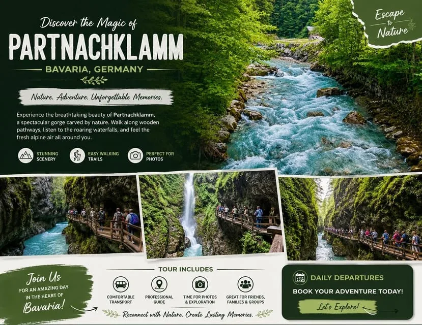München: Alpen-Canyon-Wasserfall-Abenteuer-Tagesausflug mit Guide
